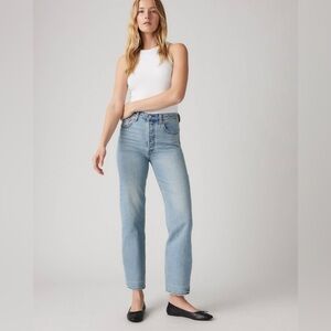 Levi's Blue ribcage straight ankle Jeans with Vintage-Inspired Style size 31x27